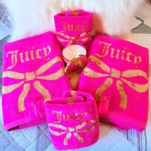 🩷🩷Juicy Couture Fuchsia and Gold Towel Collection🩷🩷